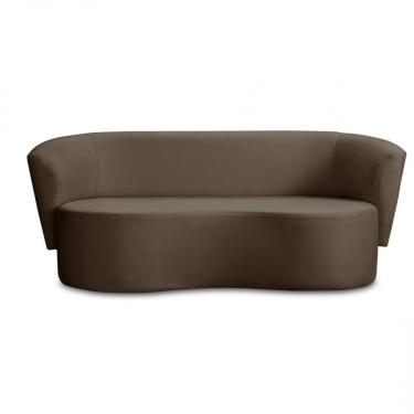 Imagem de Sofá Orgânico Curvo Living 2 Lugares 160 Star Confort Chocolate