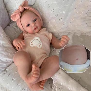 Imagem de Reborn Baby Doll RXDOLL Meadow 48 cm de vinil de corpo inteiro para me