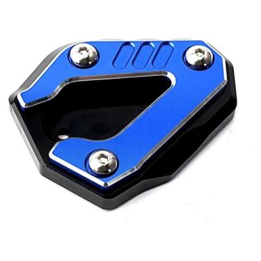 Imagem de Suporte lateral de motocicleta ampliar almofada e válvula de pneu acessórios compatíveis com S1000RR S1000 RR S 1000 RR 2019-2024 (azul)