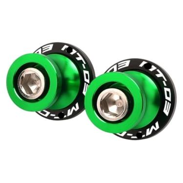Imagem de BYYINGSUS Parafusos de suporte deslizantes de bobinas de braço oscilante de 6 mm acessórios de motocicleta compatíveis com Y&AMAHA MT03 MT09 MT10 MT 03 09 10 Mt03 Mt09 Mt10 (Mt03 verde)