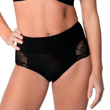 Imagem de Calça Clássica DeMillus 57489 Com Renda, Preto, EG