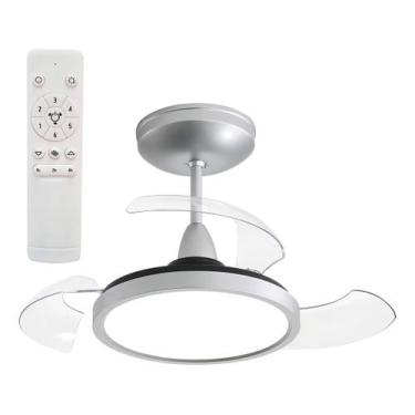 Imagem de Ventilador De Teto Aliseu Retrátil Mid Prata Diâmetro 70 Cm Quantidade