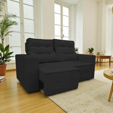 Imagem de Sofá Retrátil e Reclinável 2 Lugares Paris Suede 180cm - Horizonte Móv