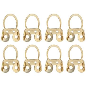 Imagem de Mingzhe Picks de Dedo de Guitarra Acessórios de Instrumentos Musicais de Aço Inoxidável Ajustáveis ​​para Guitarra Banjo Hollow (Ouro)