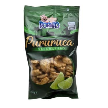 Imagem de Porkão Pururuca Torresmo Crocante, Salgadinho em Pacote, 100g (Limão)