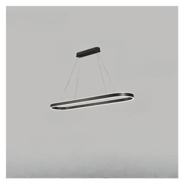 Imagem de Long Ring Led Pendant Lights Regulável Compatível com Cozinha Ilha Mesa Sala de Jantar Bar Lustre Decoração Iluminação Lustres Luminária Lustre Luminária