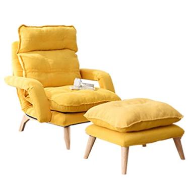 Imagem de KLNBV espreguiçadeira, poltrona ajustável com conjunto de apoio para os pés - Poltrona alta para sala de estar com 3 posições de entrada, poltronas de sofá para quarto - Capacidade de carga de 150 kg