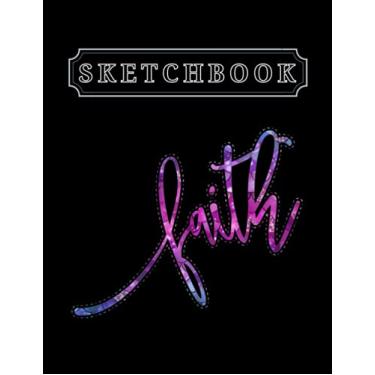 Imagem de Sketchbook: Christian Faith Pattern Design 8.5in x 11in Christmas Sketchbook Large Size High Quality Matte Soft Cover