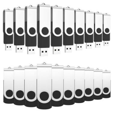 Imagem de Unidade flash USB ABLAZE 1GB USB 2.0, pacote com 50 cordões pretos