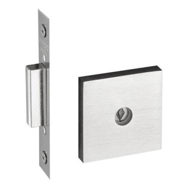 Imagem de Fechadura Trava Auxiliar Tetra Chave 1500 Quadrada Cromo Acetinado 40m