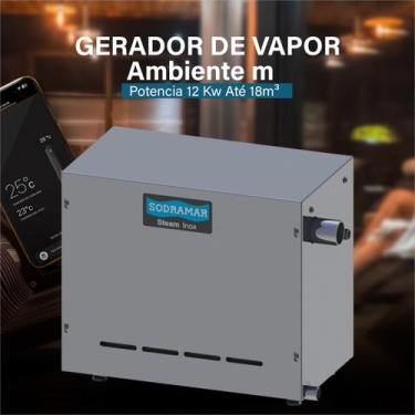Imagem de Sauna Gerador de Vapor Steam Inox 12Kw - Tranforma Ambientes em Sauna-