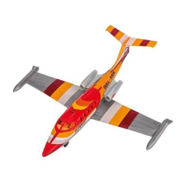 Imagem de Brinquedo Maquinas Miniatura de Aviao a Jato Com Rodinhas 30 cm Gulliv