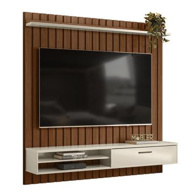 Imagem de Painel Home Suspenso Texas 1.8 Com 1 Porta 180 Cm Freijo/off White Freijo/off White