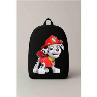 Imagem de Mochila Escolar Estampada Cachorrinho Bombeiro Fofo Bolsa Ideal Para P