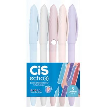 Imagem de Kit de Canetas Esferográficas, Sertic, Cis Echo, 0,7 mm, 5 Cores, 30 Unidades
