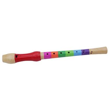 Imagem de Mingzhe Educational Wooden Flute Toy Kids Pratique 4 Colors Lightweight Child's Music Interest Education Education Multicolor Green (Multi cores)