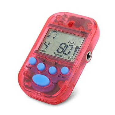 Imagem de RiToEasysports Portátil Mini Digital Beat Tap M50 Tempo Metrônomo Braçadeira/suporte Instrumentos Musicais para Músicos (Vermelho)