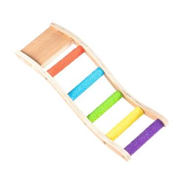 Imagem de Baoblaze Escada para pássaros para gaiola, acessório para gaiola de pássaros, brinquedo de brincar, escada de escalada para papagaios, poleiro para papagaios,