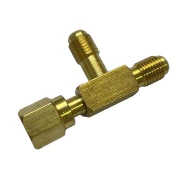 Imagem de Ｂｅｓｇａ Adaptador de Núcleo em T de Válvulas de 1/4'', Engate Rápido, T de Acesso para R134 Ar22 R600