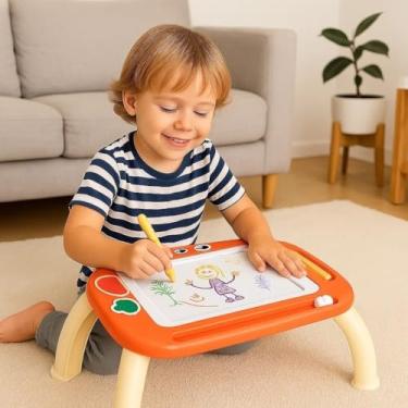 Imagem de Lousa Mágica Monstrinho Desenho Infantil Tablet Escrita Aprendizado Criança Brinquedo Presente