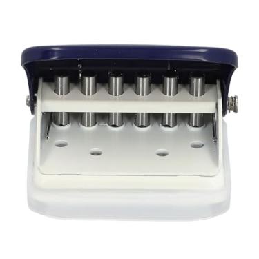 Imagem de Ymiko Puncador de Orifício, 6 Orifícios para Fichário Com Régua de Posicionamento 6 Orifícios 5 Folhas Capacidade de Folha Solta 0,37 Polegada de Papel Spacing Paper Pitcher Poncher Poncher Hole