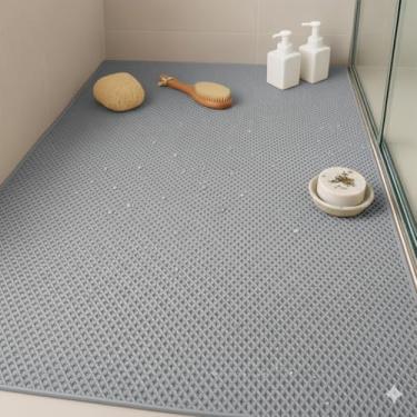 Imagem de Tapete Luxo Antiderrapante Para Box, Banheiros, Banheiras, Cozinhas, Lavanderias e Areas Umidas. (Cinza, 120x70)