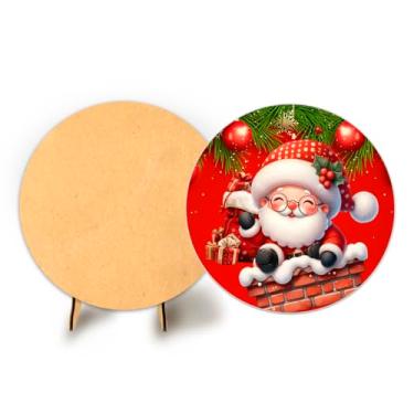 Imagem de Painel Com Elastico Redondo 50cm Natal + Suporte MDF (NAT169)
