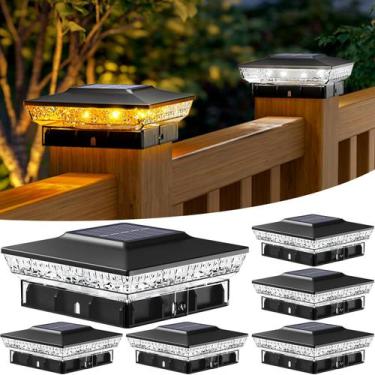 Imagem de Solar Post Cap Lights btfarm 4x4, 16 LED, pacote com 6, IP64