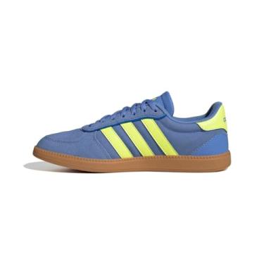 Imagem de adidas Tênis feminino Breaknet Sleek, Blue Fusion/amarelo/chiclete, 36