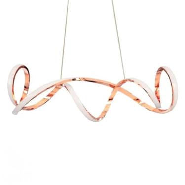 Imagem de Pendente Moderno de Rose Gold, LED 80W, 3500K, Bivolt por Paris Luz