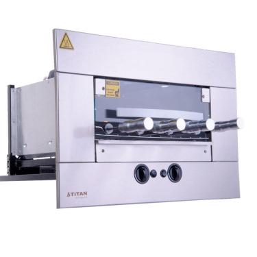 Imagem de Churrasqueira A Gás De Embutir 4 Espetos Rotativos Age Titan