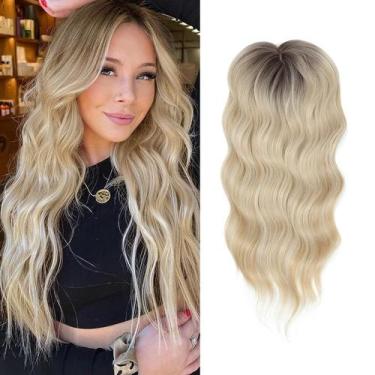 Imagem de Peruca sintética ondulada Hair Toppers UDU de 50 cm para mulheres com 