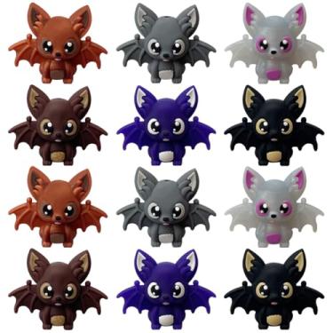Imagem de 12 peças de contas focais de morcego para canetas, contas de silicone 3D, contas de silicone para fabricação de chaveiros, artesanato, caneta