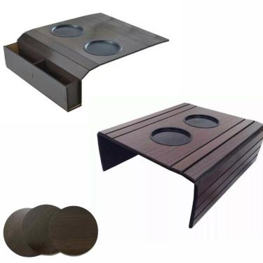 Imagem de Esteira Bandeja Sofá Porta Copo + Esteira Controle + Bolacha