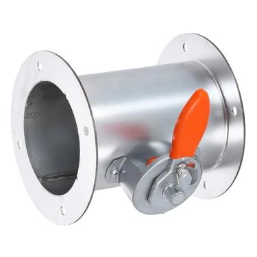 Imagem de PATIKIL Amortecedor de duto de retrocesso de 15 cm, amortecedor de volume de fluxo de ar de ajuste manual com flange de ambas as extremidades para ventiladores, extratores, tubos de fogão, exaustores