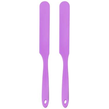Imagem de Generic Espátula de silicone 24 cm reutilizável antiaderente flexível para resina epóxi pintura líquida artes artesanato faça você mesmo, roxo