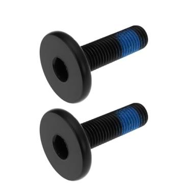 Imagem de ECSiNG 2 peças de parafusos de manivela de flange de bicicleta M8 x 1,0 x 24 mm compatível com bicicletas BMX