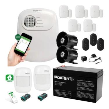 Imagem de Kit Alarme Intelbras Monitorado App Celular 7 Sensor Sem Fio