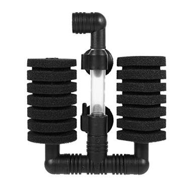 Imagem de Cryfokt Bomba de Filtro de Tanque de Peixes EcoFriendly Superfície Grande Oxigênio Esponja Bioquímica Bomba de Ar Filtro de Aquário Com Ventosa de Cabeça única para Pequenos Peixes de água Doce (2831)