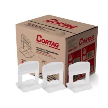 Imagem de Kit Espaçadores Nivelador Piso Porcelanto Smart 1,0 mm com 4000 Peças 