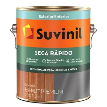 Imagem de Esmalte Sintético Brilhante Marfim 3,6l Seca Rápido Premium para Madeiras e Metais Suvinil
