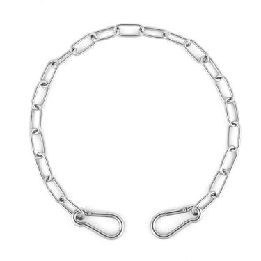 Imagem de Cadeado de corrente de portão para cerca externa, trava de corrente de aço inoxidável de 50 cm com mosquetões de extremidade dupla para gaiolas de animais de estimação, suprimentos de curral de vaca