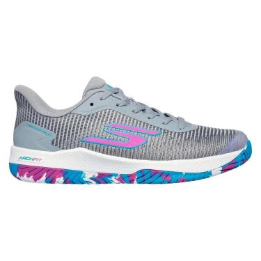 Imagem de Tênis Skechers Viper Court Pro 2.0 Cinza e Roxo Feminino-Feminino
