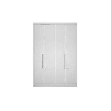 Imagem de Módulo de Quarto Solteiro Guarda Roupa c/ 4 Portas e 3 Gavetas Rizon/L