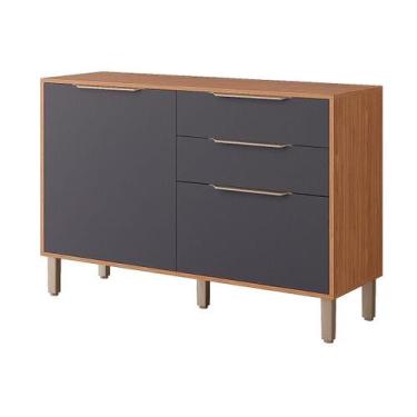 Imagem de Módulo Cozinha MGM Divina Balcão c/ Tampo c/ 2 Portas e 2 Gavetas 120 