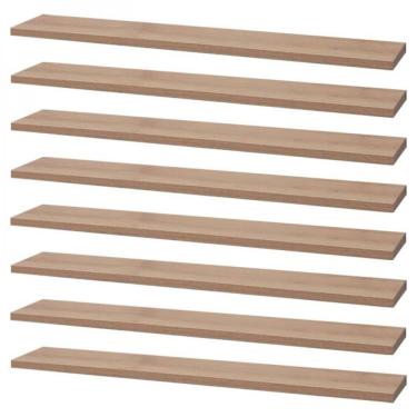 Imagem de Kit 8 Prateleiras 60 X 20cm Carvalho Suporte Invisível