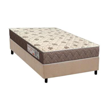 Imagem de Conjunto Box Solteiro: Colchão Espuma Orthoflex D28 Comfortpedic + Base Crc Suede Clean (78x188)