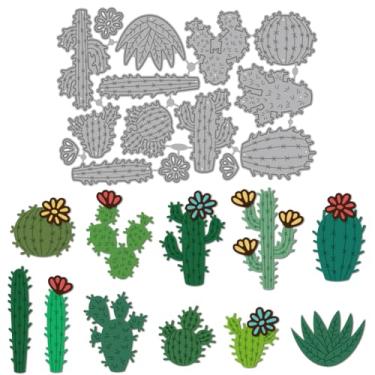 Imagem de MAYJOYDIY Cactus Metal Die Cutts Desert Plant Cutting Dies Cactos Flores Folhas Molde de Corte de Aço Carbono Estêncil para Fazer Cartões, Faça Você Mesmo, Álbum de Scrapbook, Manual de Decoração de
