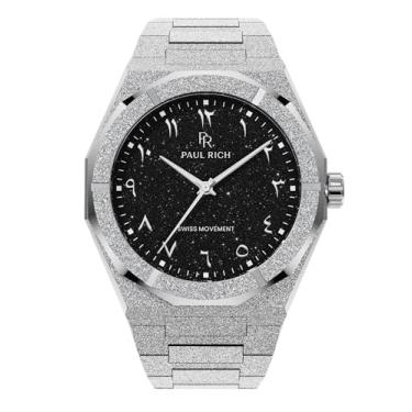 Imagem de Paul Rich Relógio masculino fosco Star Dust II Shadow Oasis - 43 mm prata/preto aventurina