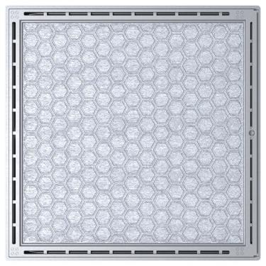 Imagem de Alçapão Tampa Casa Maquina Piscina 120x120 Gaveta Deslizante Cinza